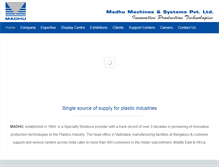 Tablet Screenshot of madhu-group.com